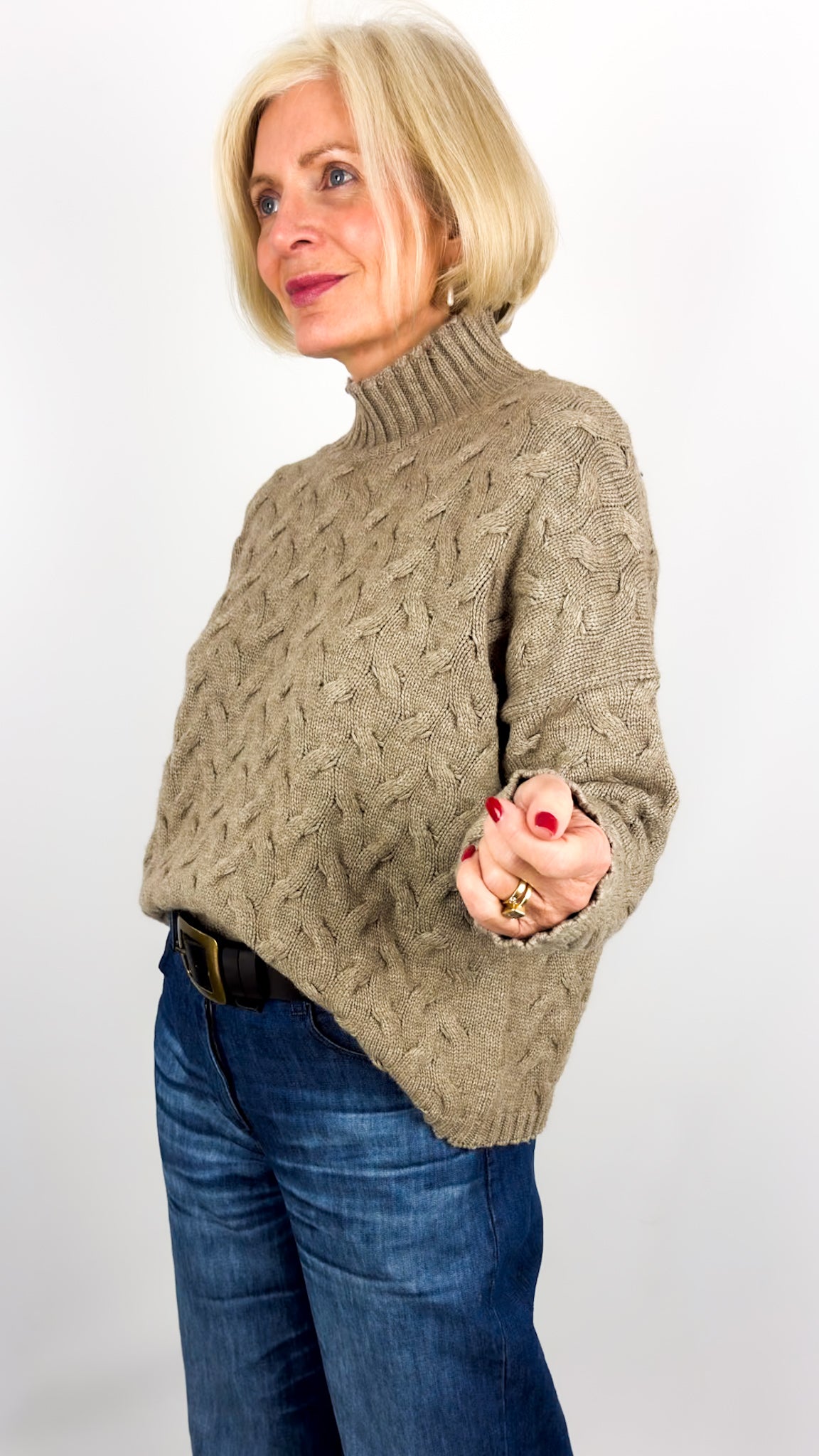 CJ Fugu Jumper Stone Marl