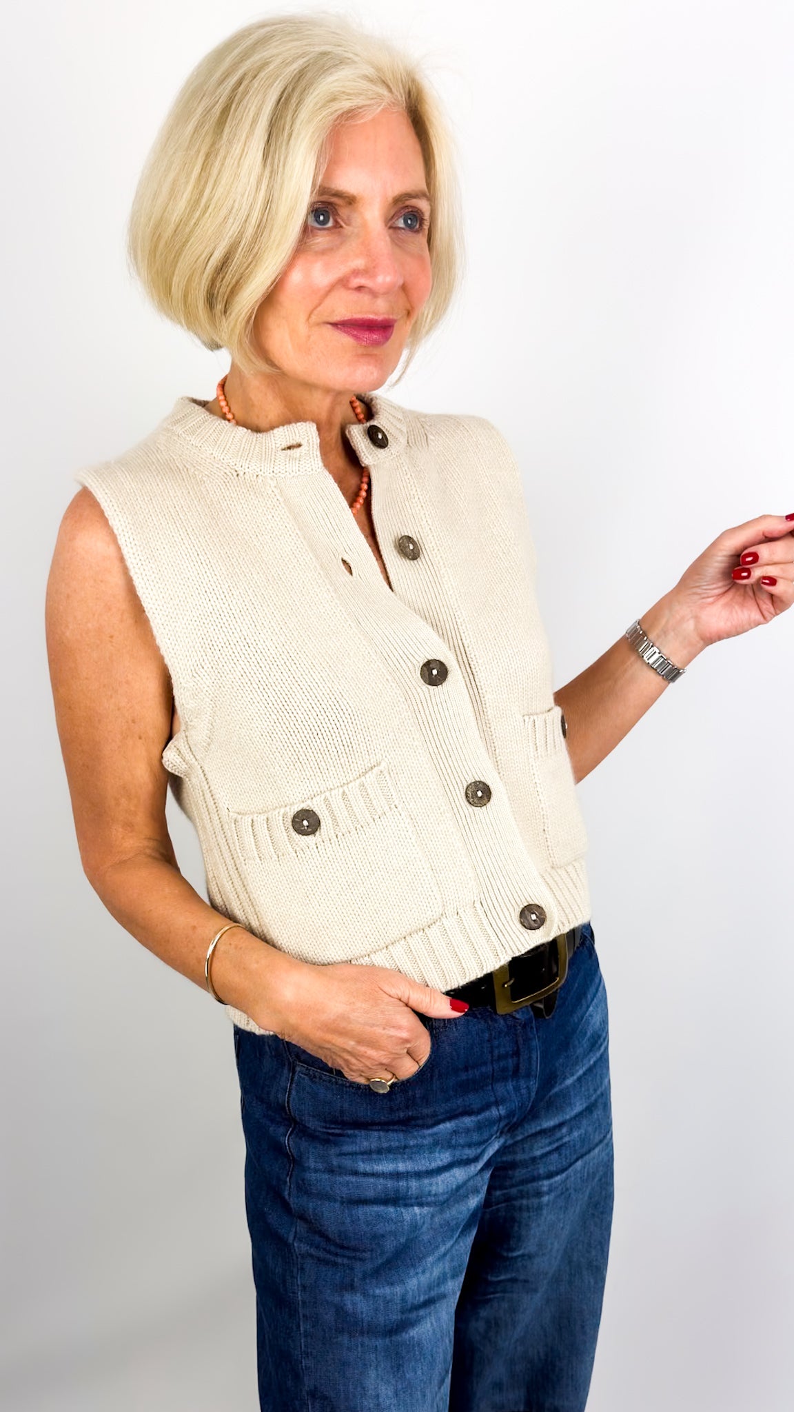Cordelia James Mina Cardigan Birch