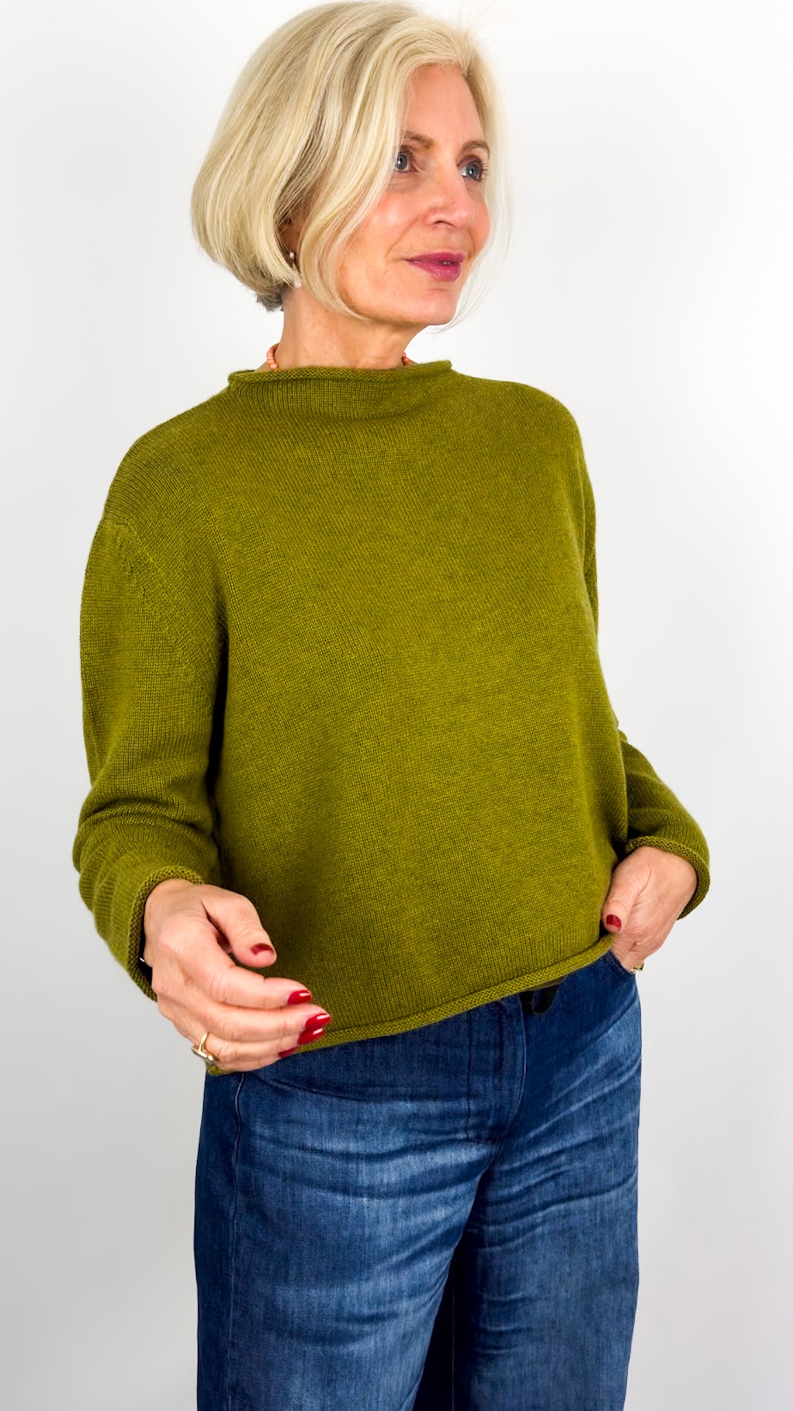 Cordelia James Pea Jumper Moss Marl