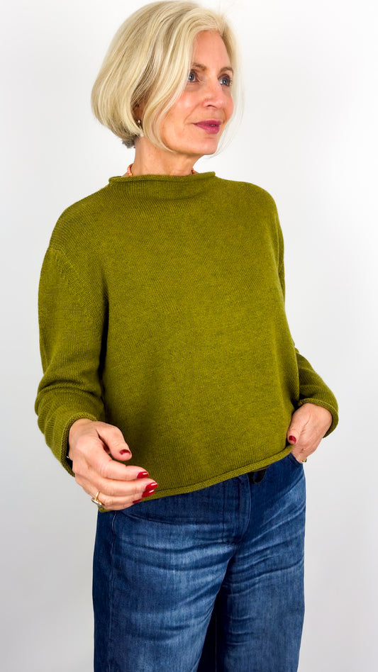 Cordelia James Pea Jumper Moss Marl