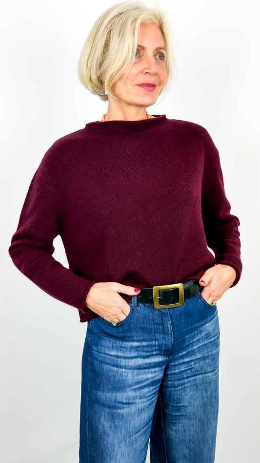 Cordelia James Pea Jumper Burgundy