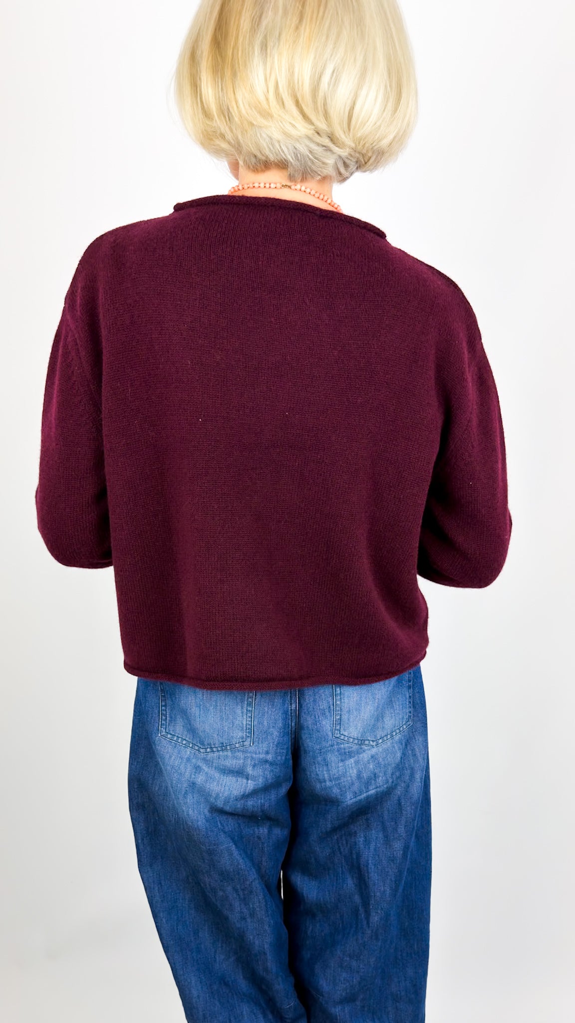 Cordelia James Pea Jumper Burgundy