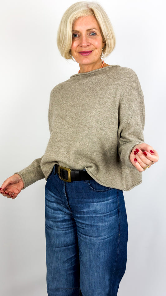 Cordelia James Pea Yak Jumper Stone