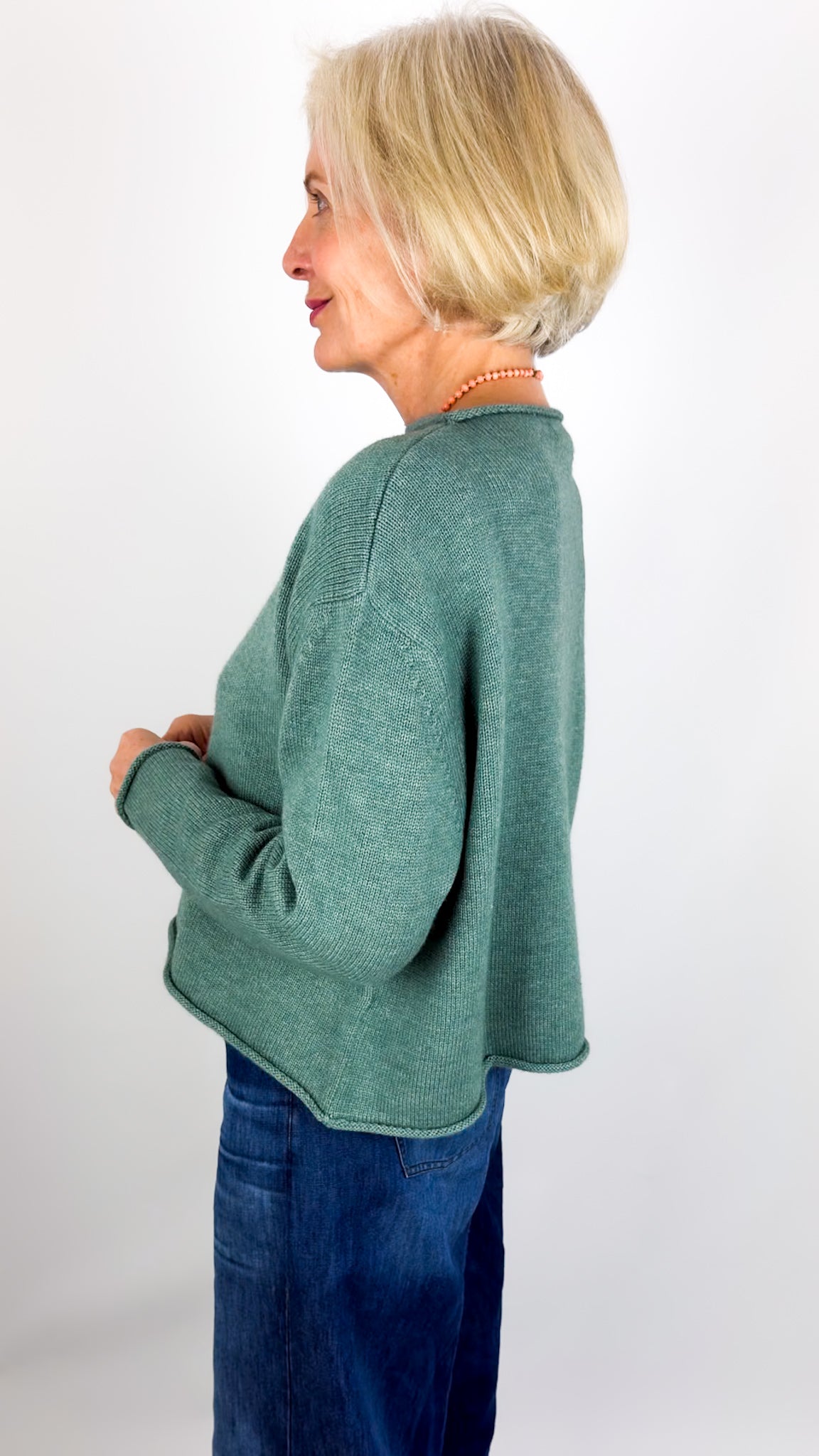 Cordelia James Pea Jumper Pine Marl