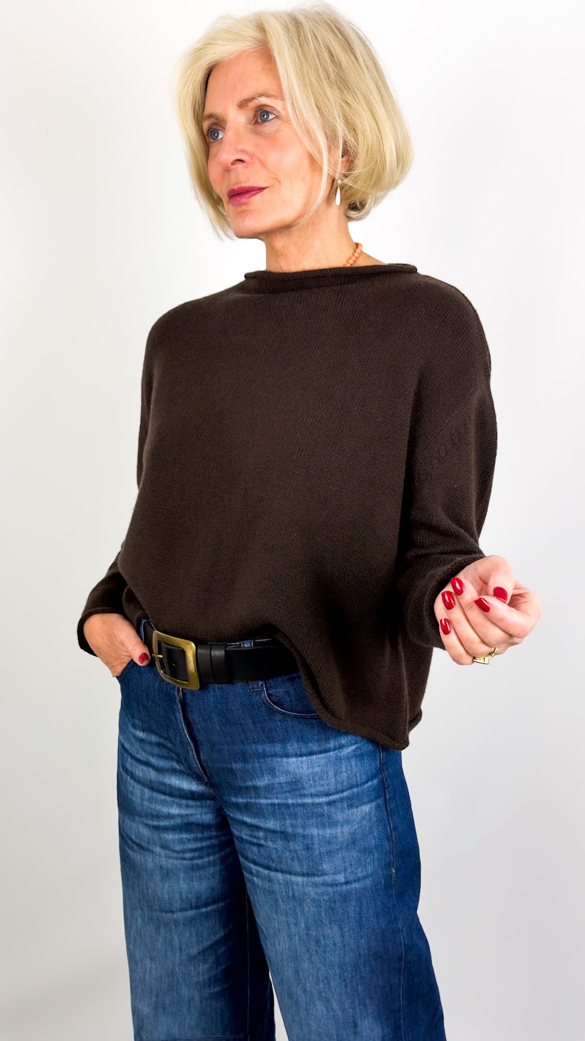 Cordelia James Pea Jumper Chocolate