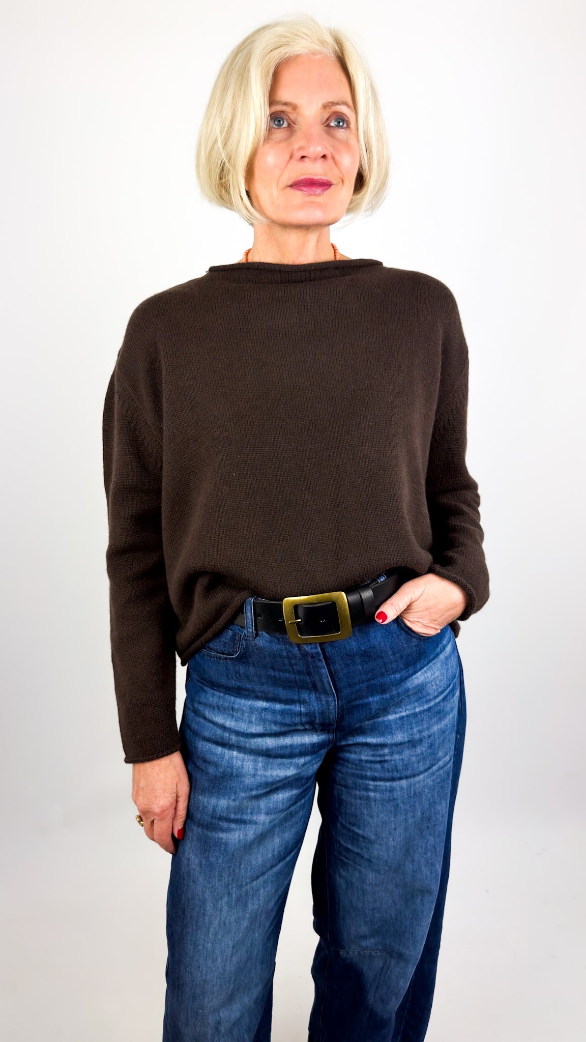 Cordelia James Pea Jumper Chocolate