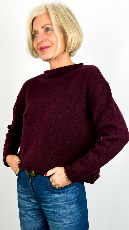 Cordelia James Mama Jumper Burgundy