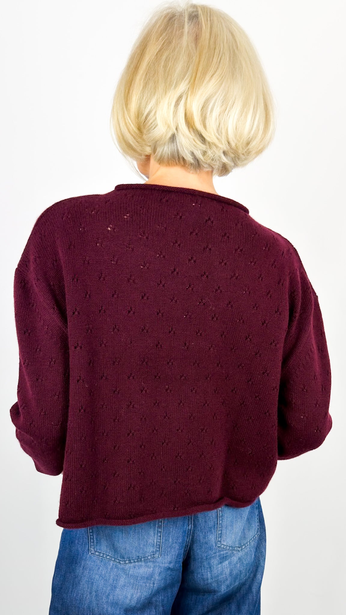 Cordelia James Mama Jumper Burgundy