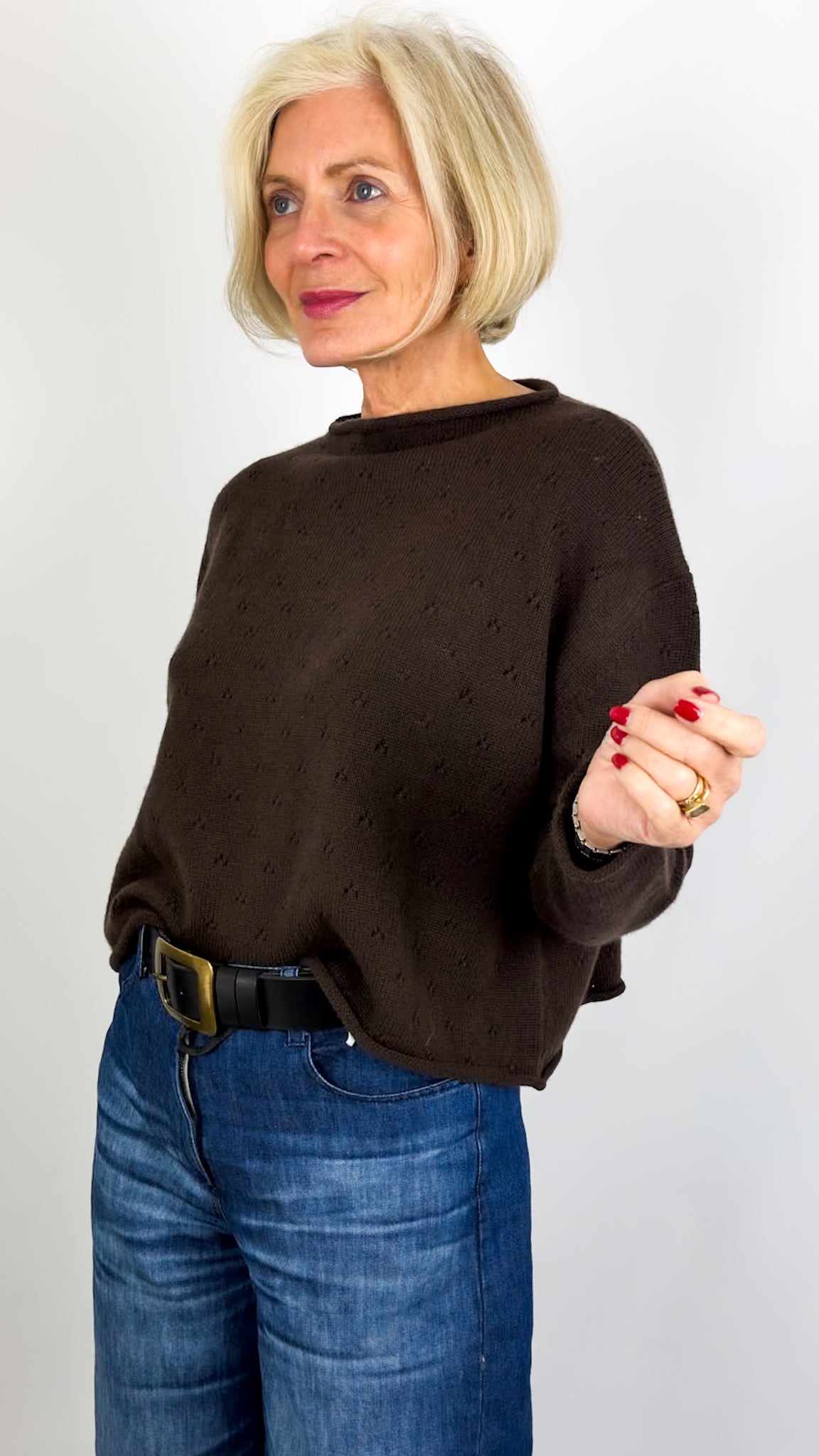 Cordelia James Mama Jumper Chocolate