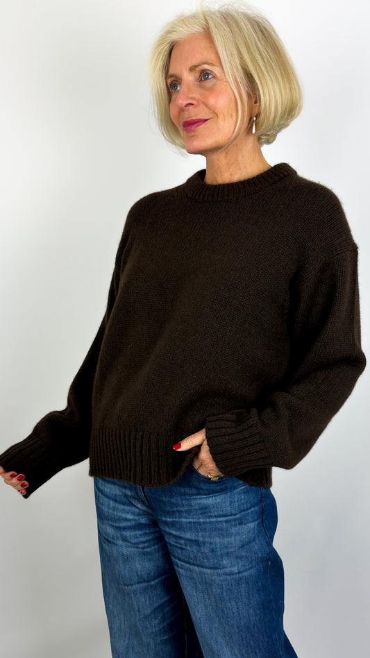 Cordelia James Rue Jumper Chocolate