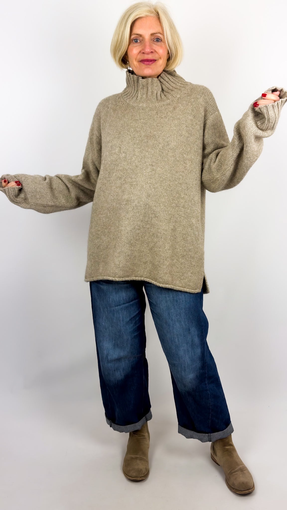 Cordelia James Roger Jumper Stone