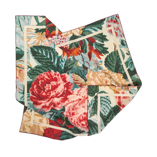 Tapis Noir Classical Multicolour Flower Scarf