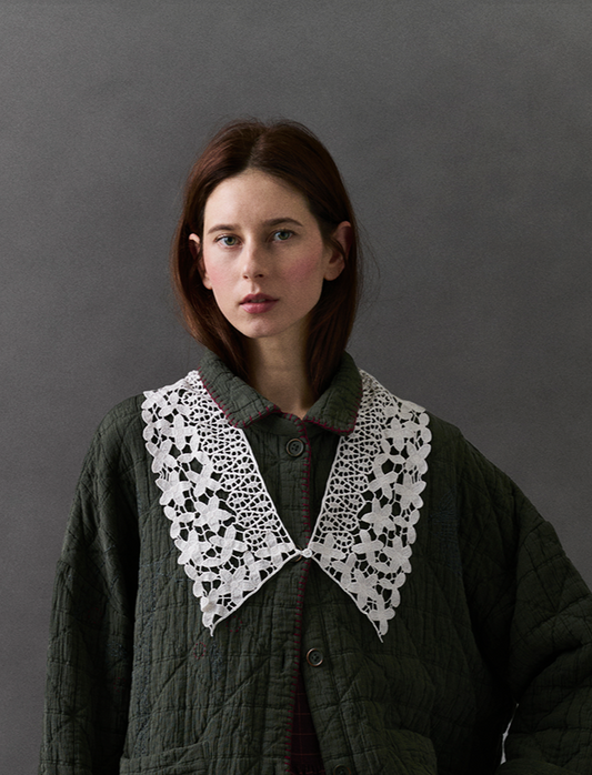 Ewa i Walla Lace Collar Cream