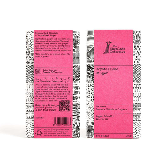 The Chocolate Detective Crystallised Ginger Broken Chocolate