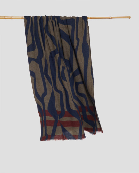 Lovat & Green Haring Scarf Navy