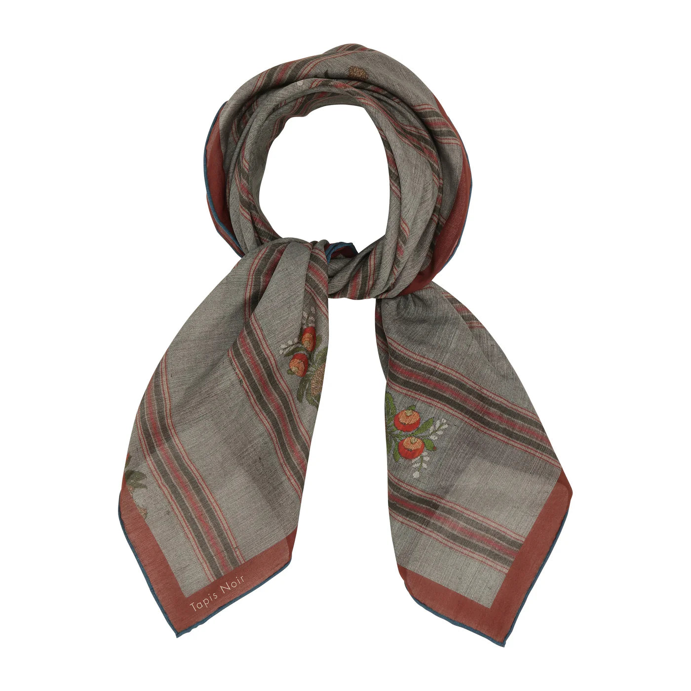 Tapis Noir Light Grey Stripe Scarf