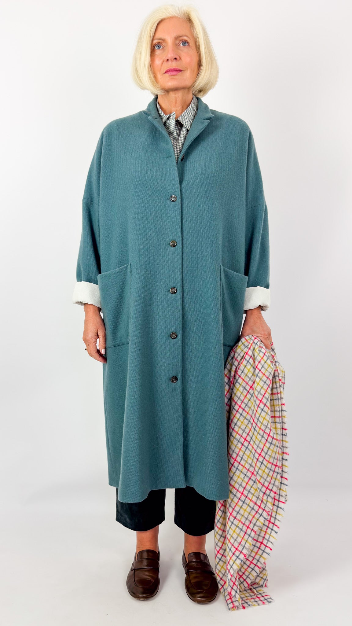 Apuntob 1802 Coat Turquoise