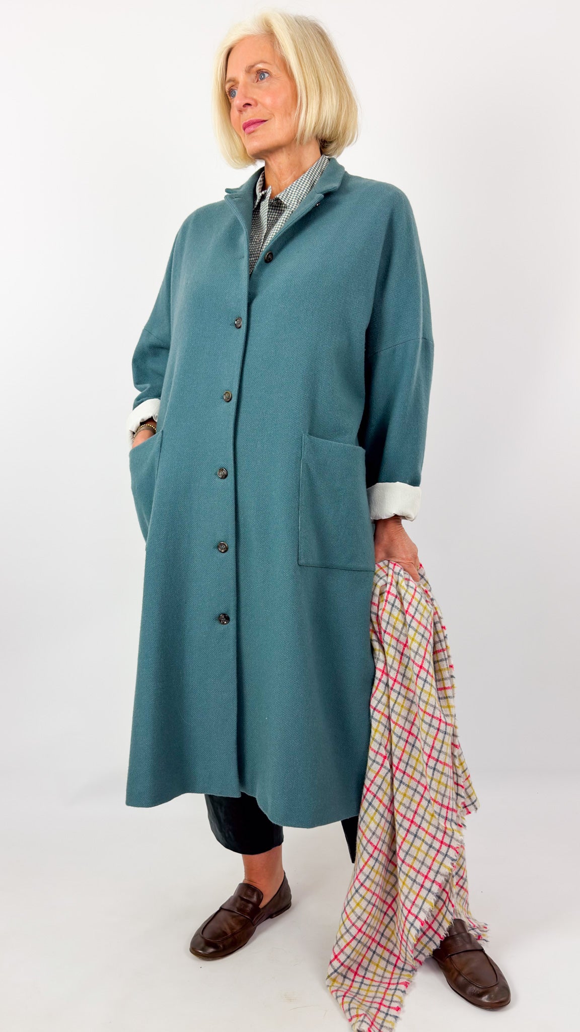 Apuntob 1802 Coat Turquoise