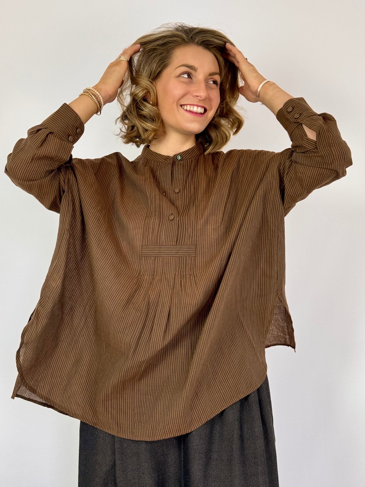 Runaway Bicycle Koby Blouse Brown