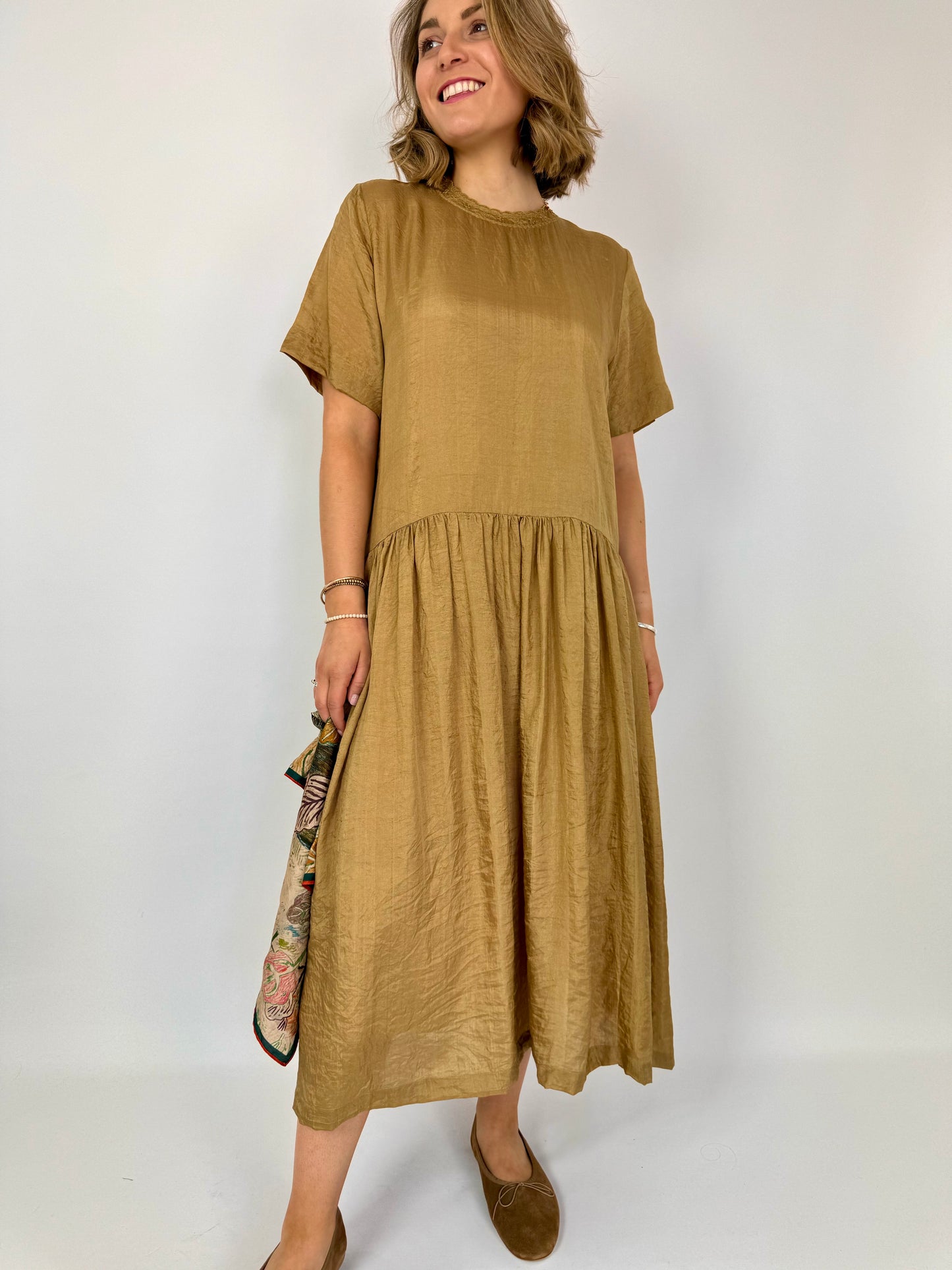 Runaway Bicycle Amber Dress Camel