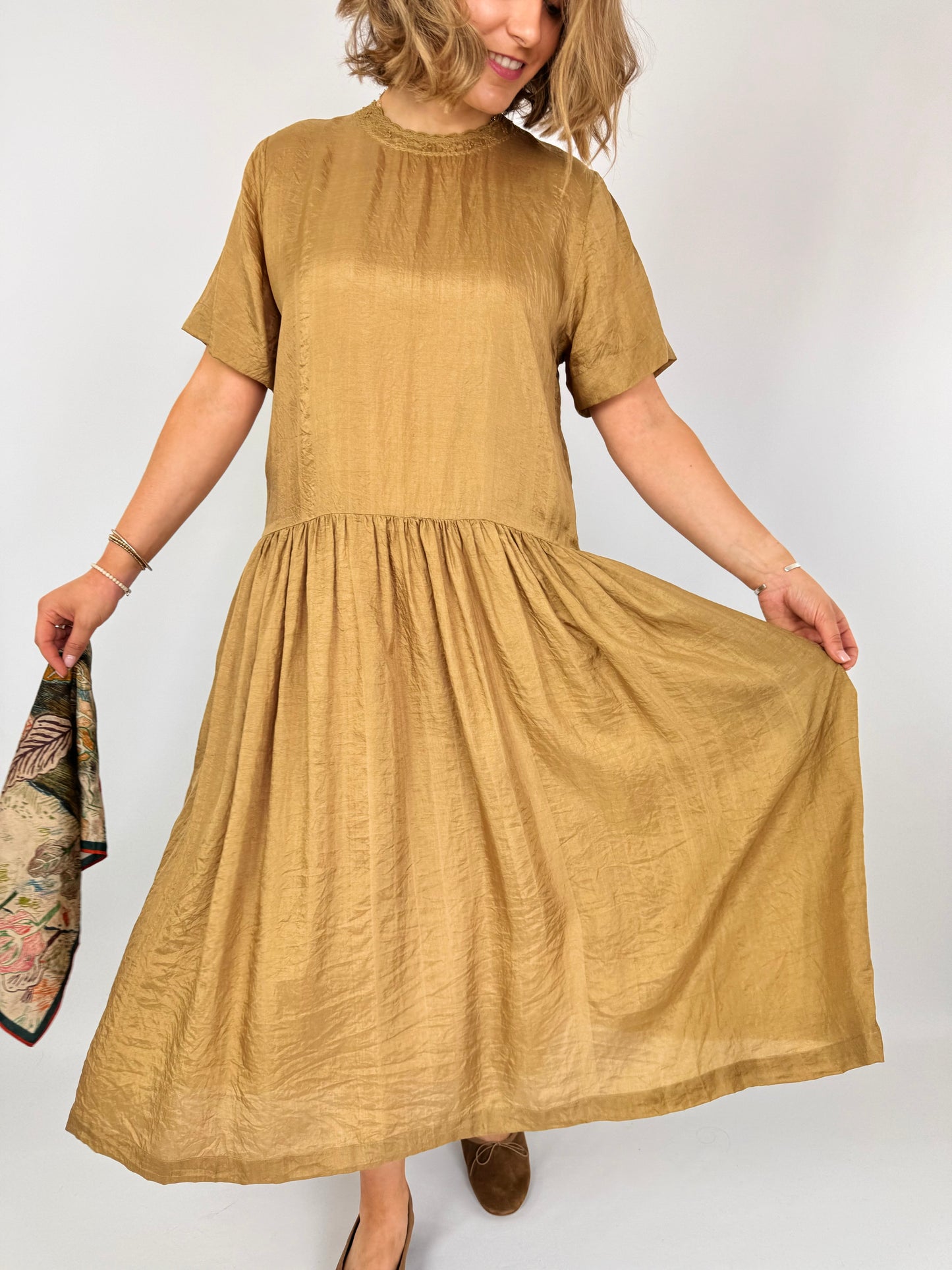 Runaway Bicycle Amber Dress Camel