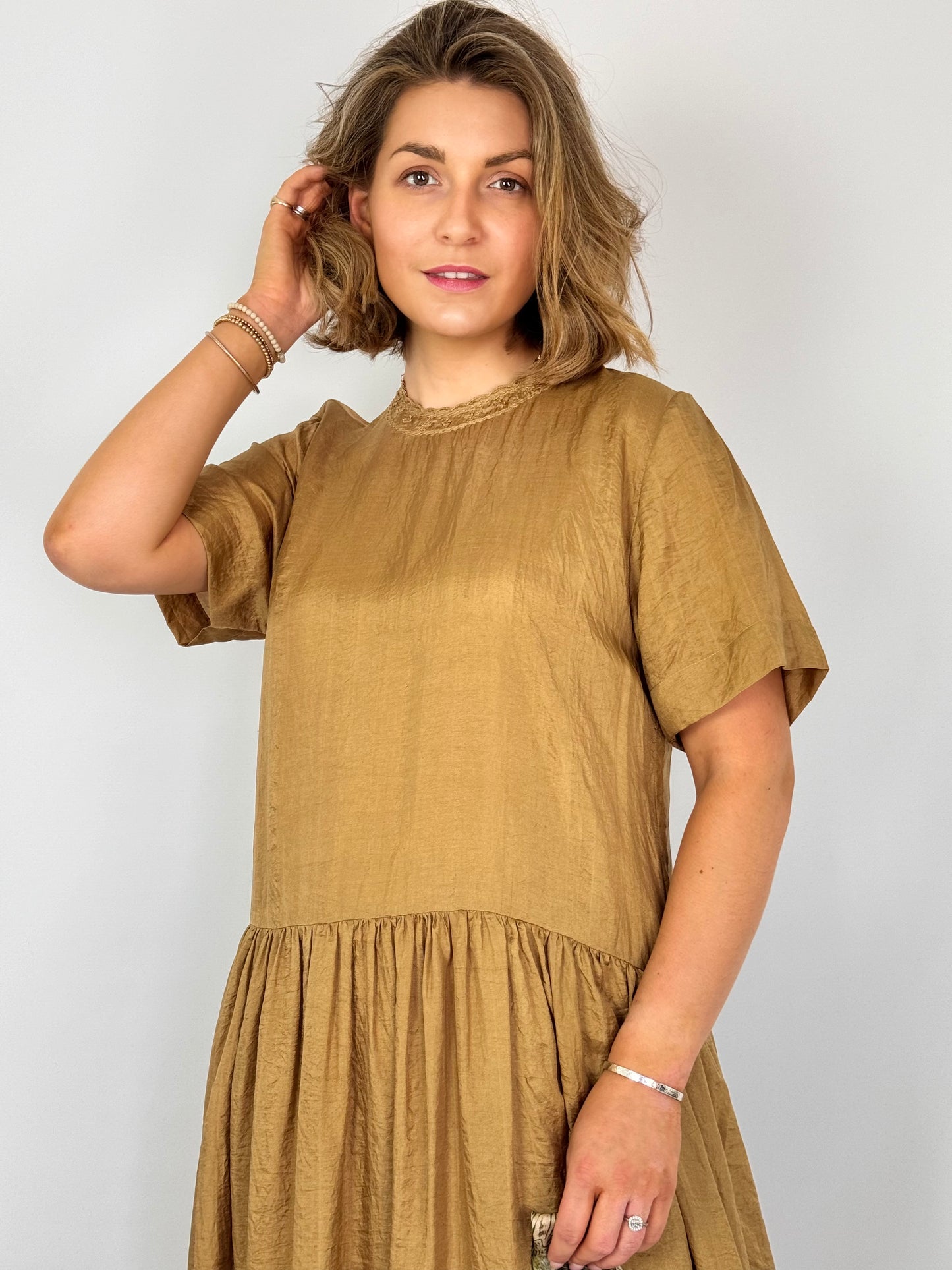 Runaway Bicycle Amber Dress Camel