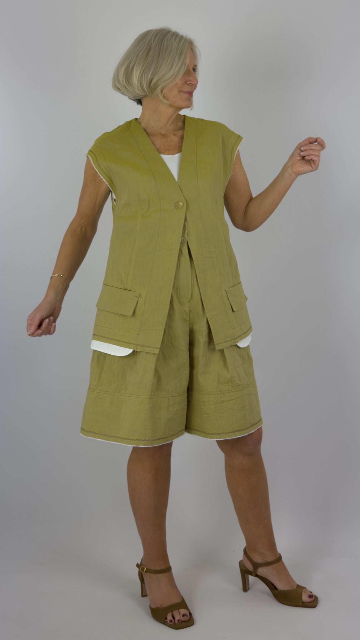 Annette Gortz Brig Waistcoat Khaki