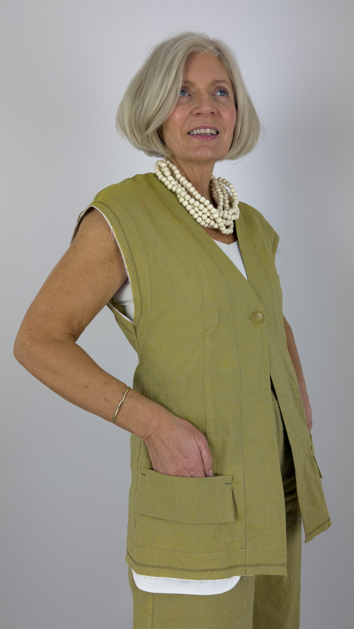 Annette Gortz Brig Waistcoat Khaki