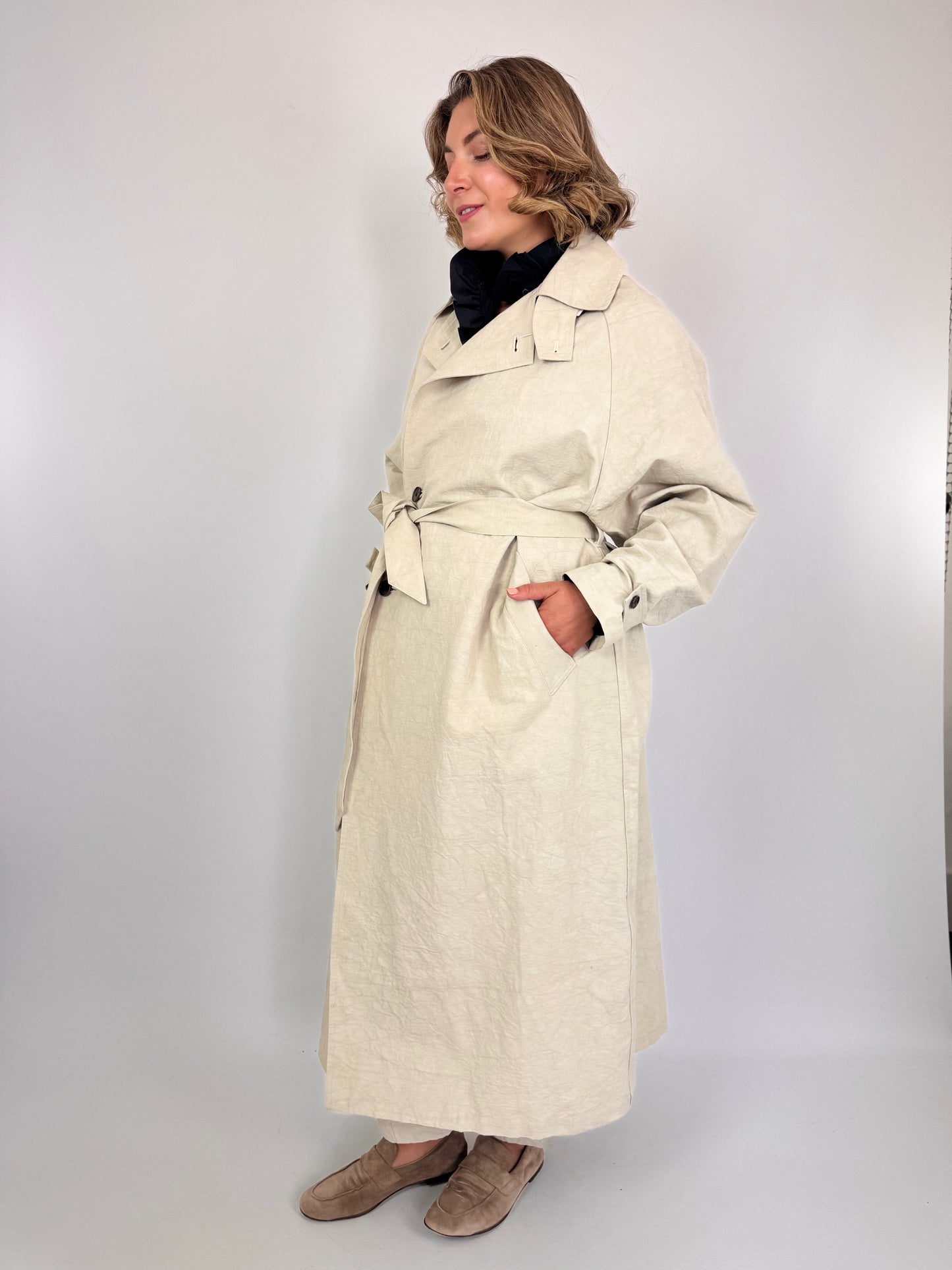 Kagure 107 Trench Coat Light Beige