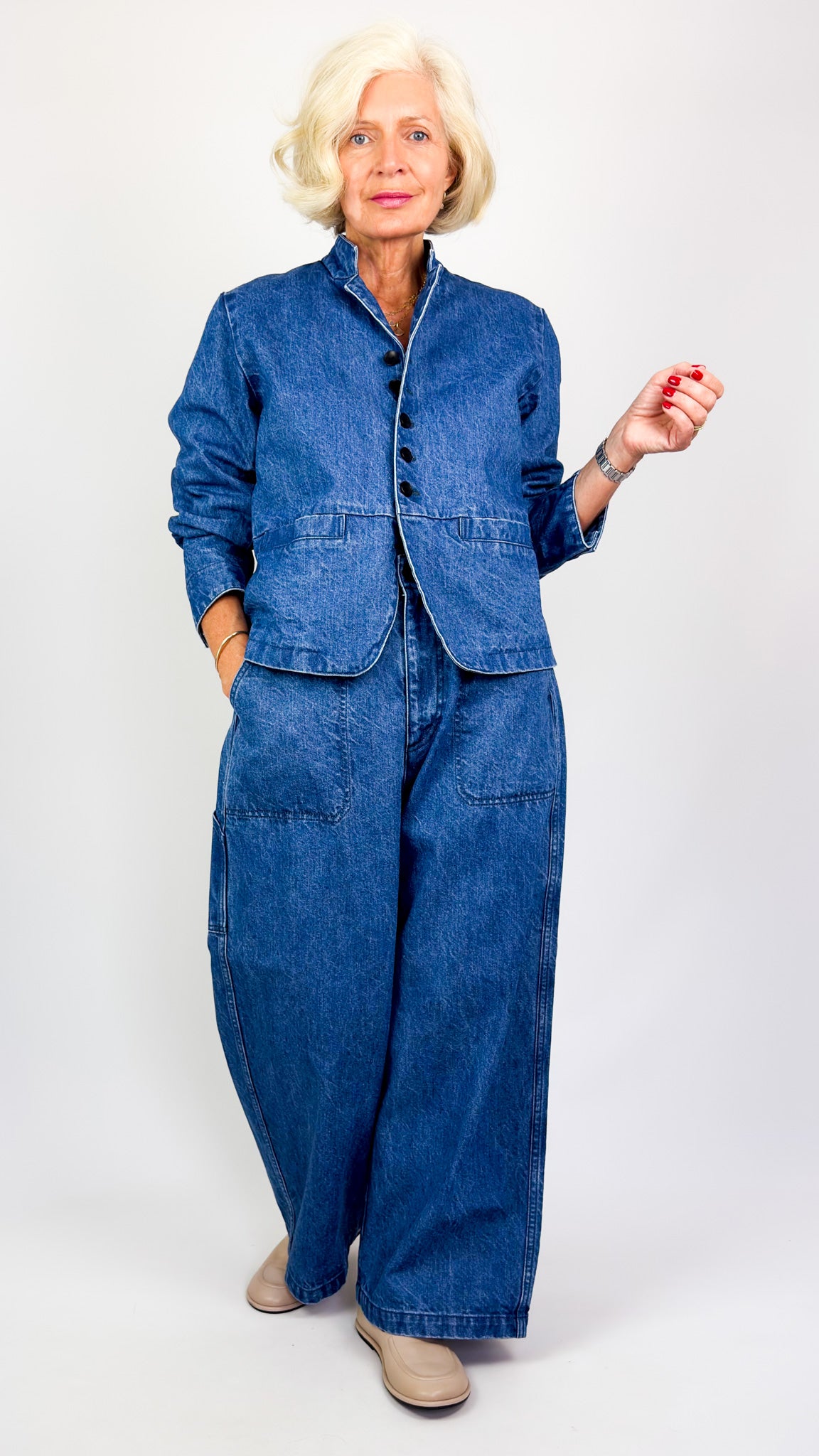 Pas De Calais 8751 Denim Trousers Blue