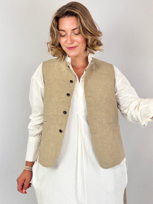 Kagure 109 Waistcoat Beige