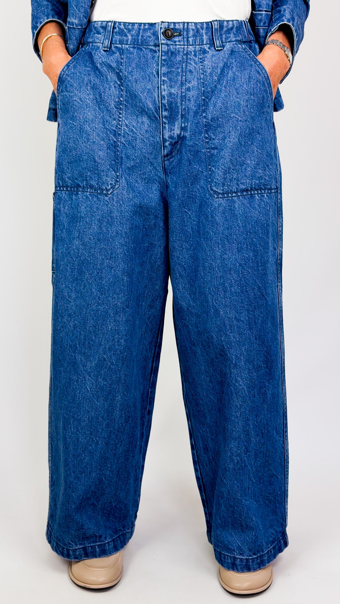 Pas De Calais 8751 Denim Trousers Blue