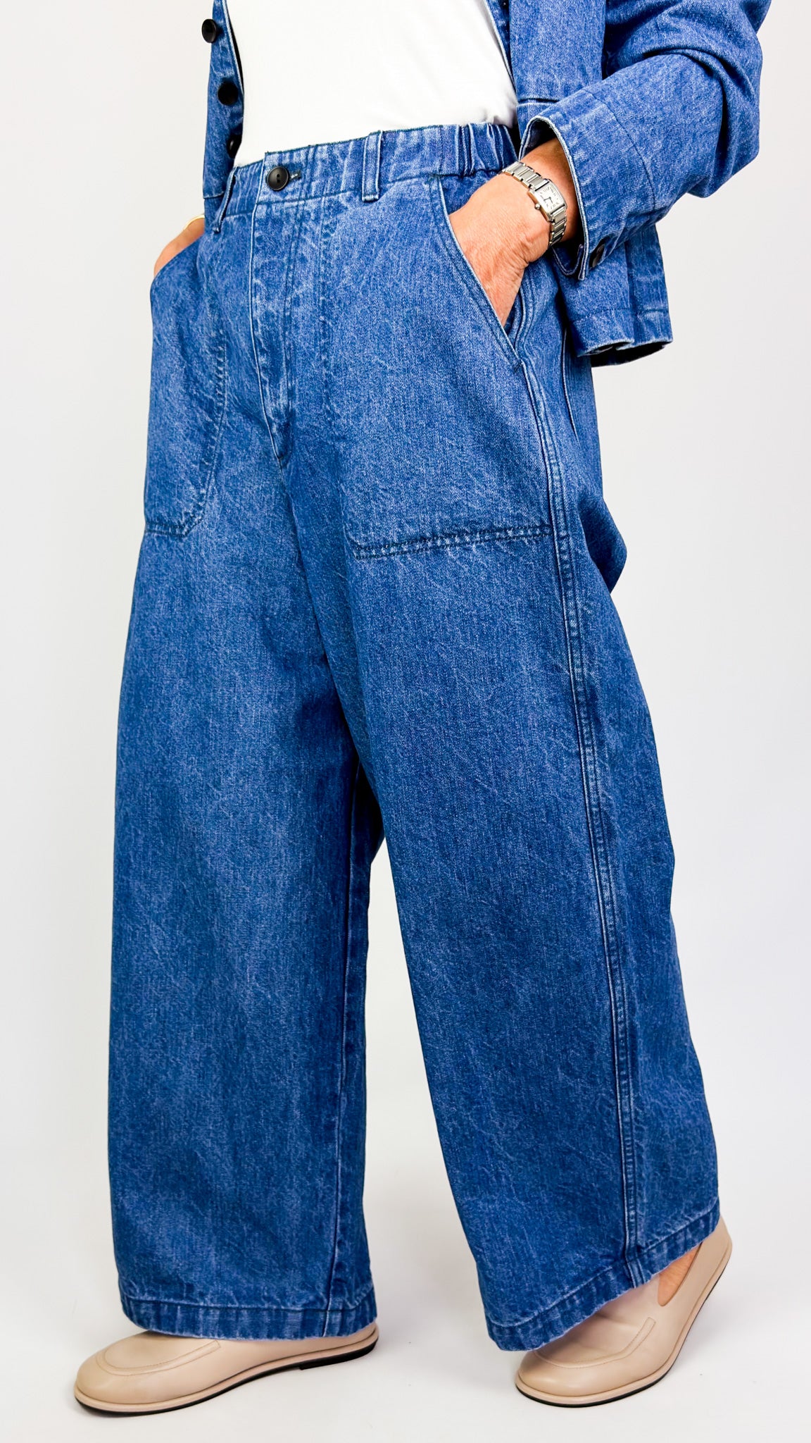 Pas De Calais 8751 Denim Trousers Blue