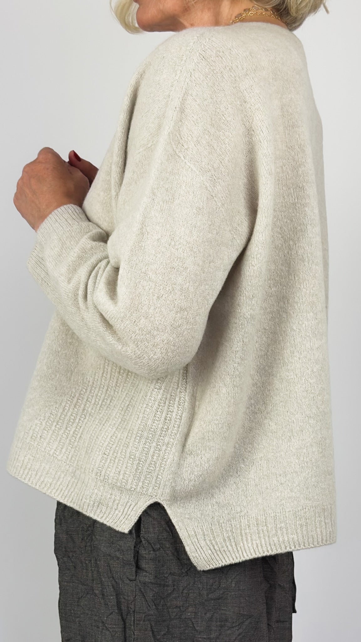 Pas De Calais 2706 Square Jumper Greige