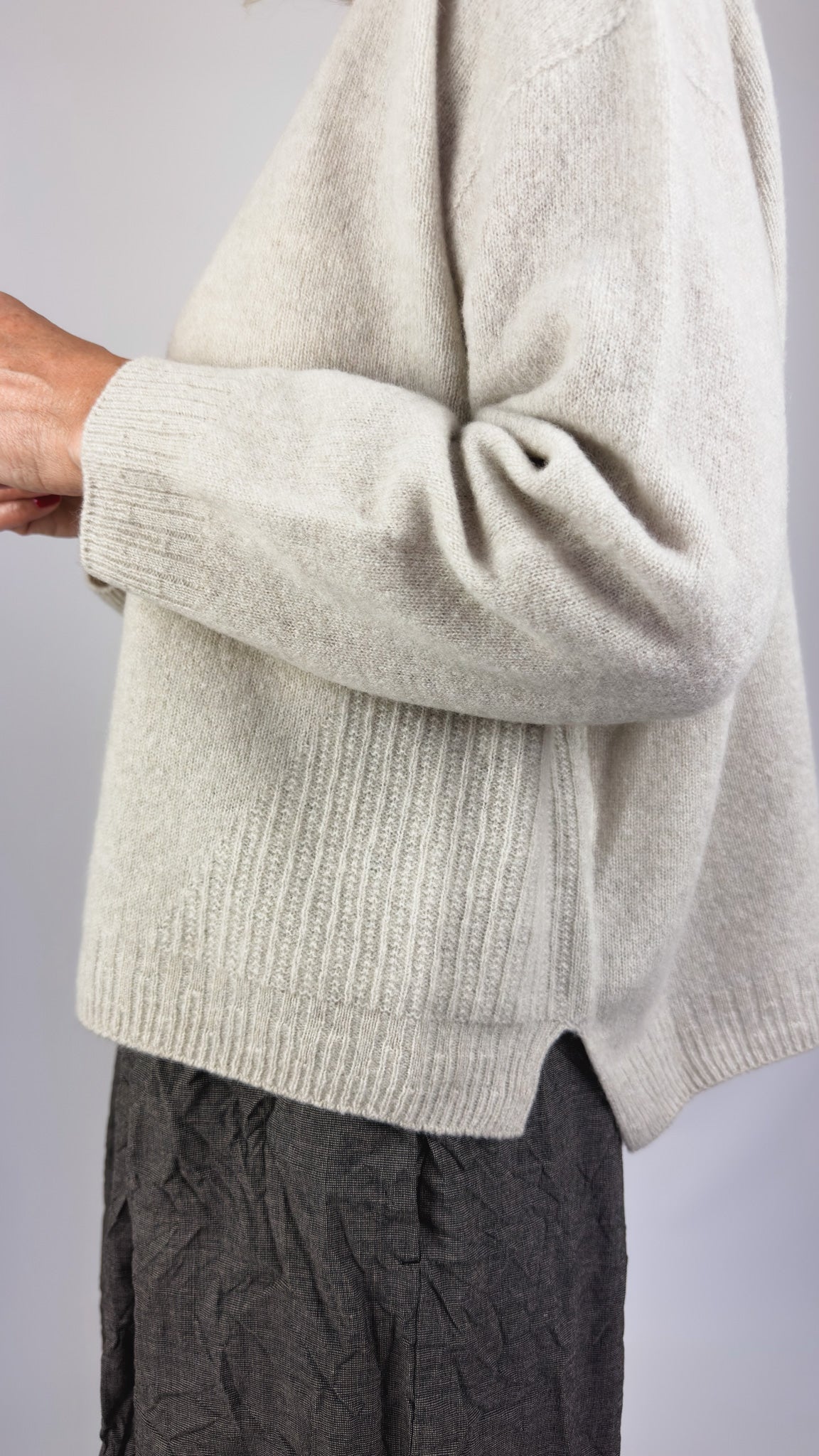 Pas De Calais 2706 Square Jumper Greige
