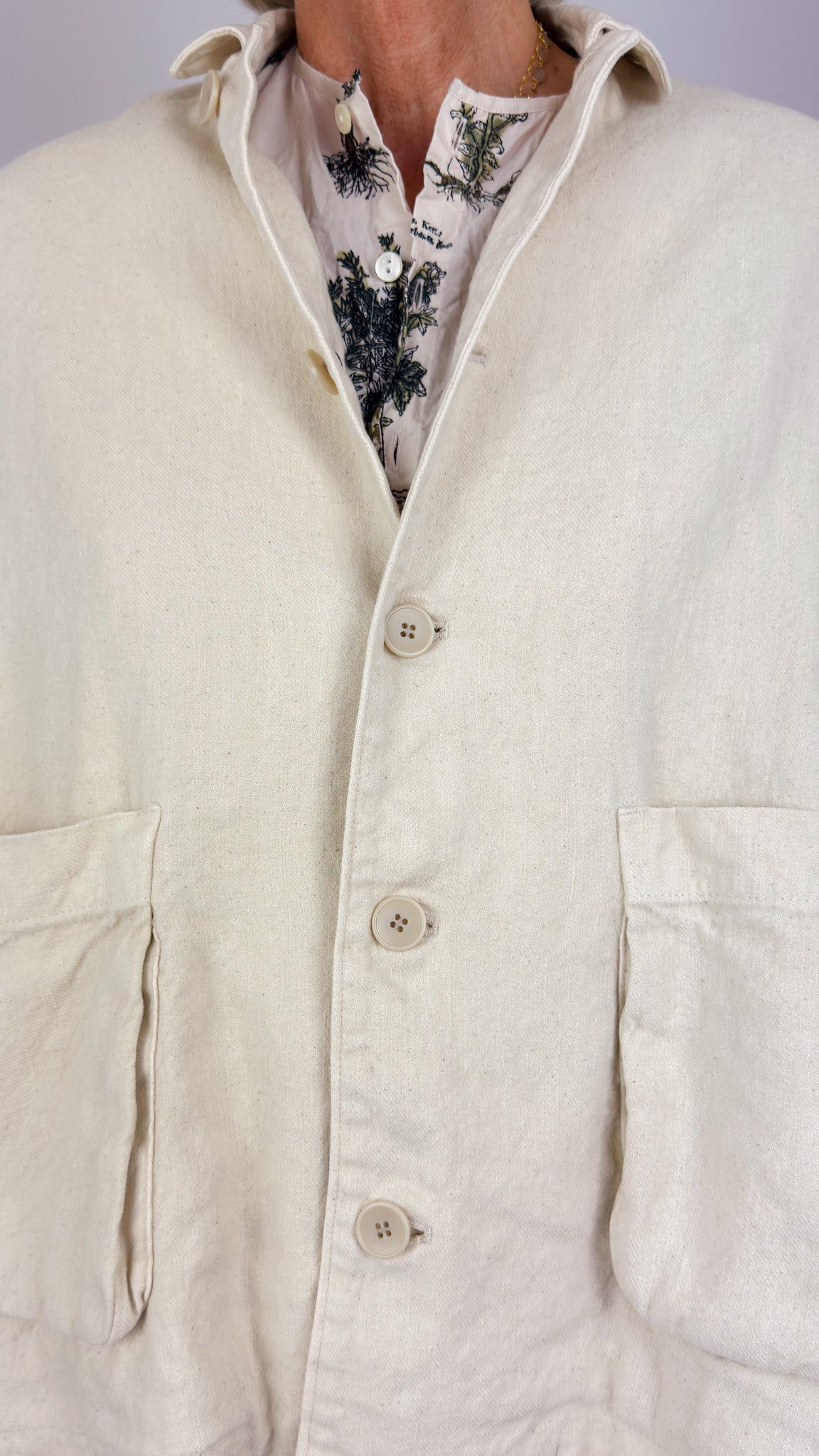 Pas De Calais 3475 Twill Jacket Natural