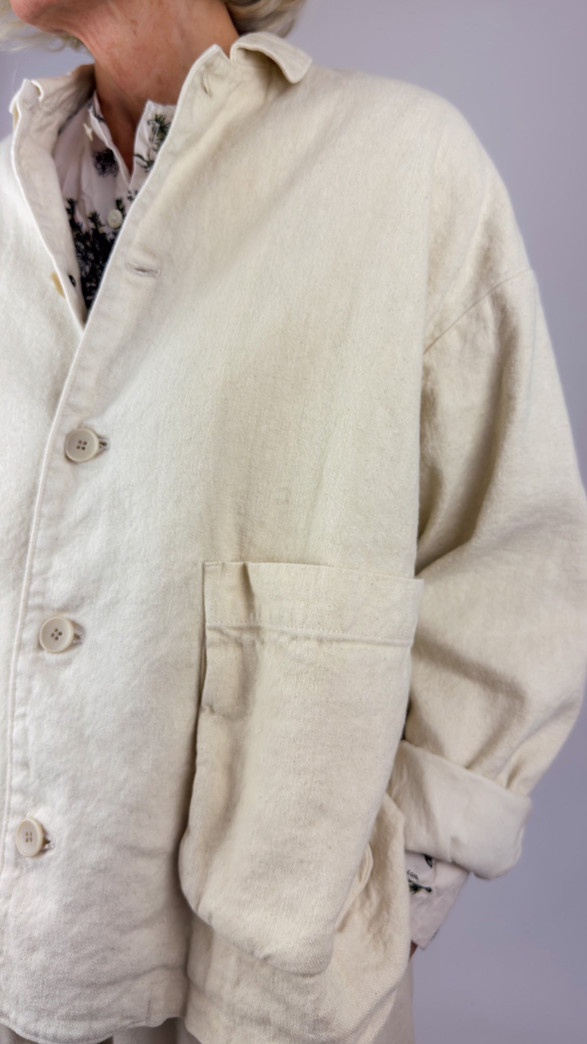 Pas De Calais 3475 Twill Jacket Natural