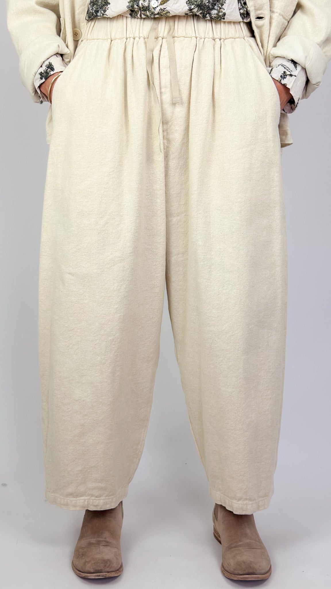 Pas De Calais 8744 Twill Trousers Natural