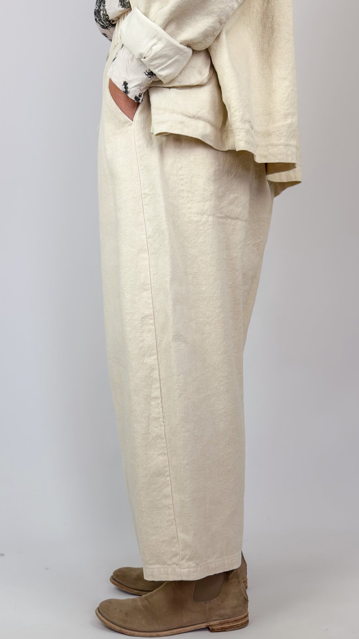 Pas De Calais 8744 Twill Trousers Natural