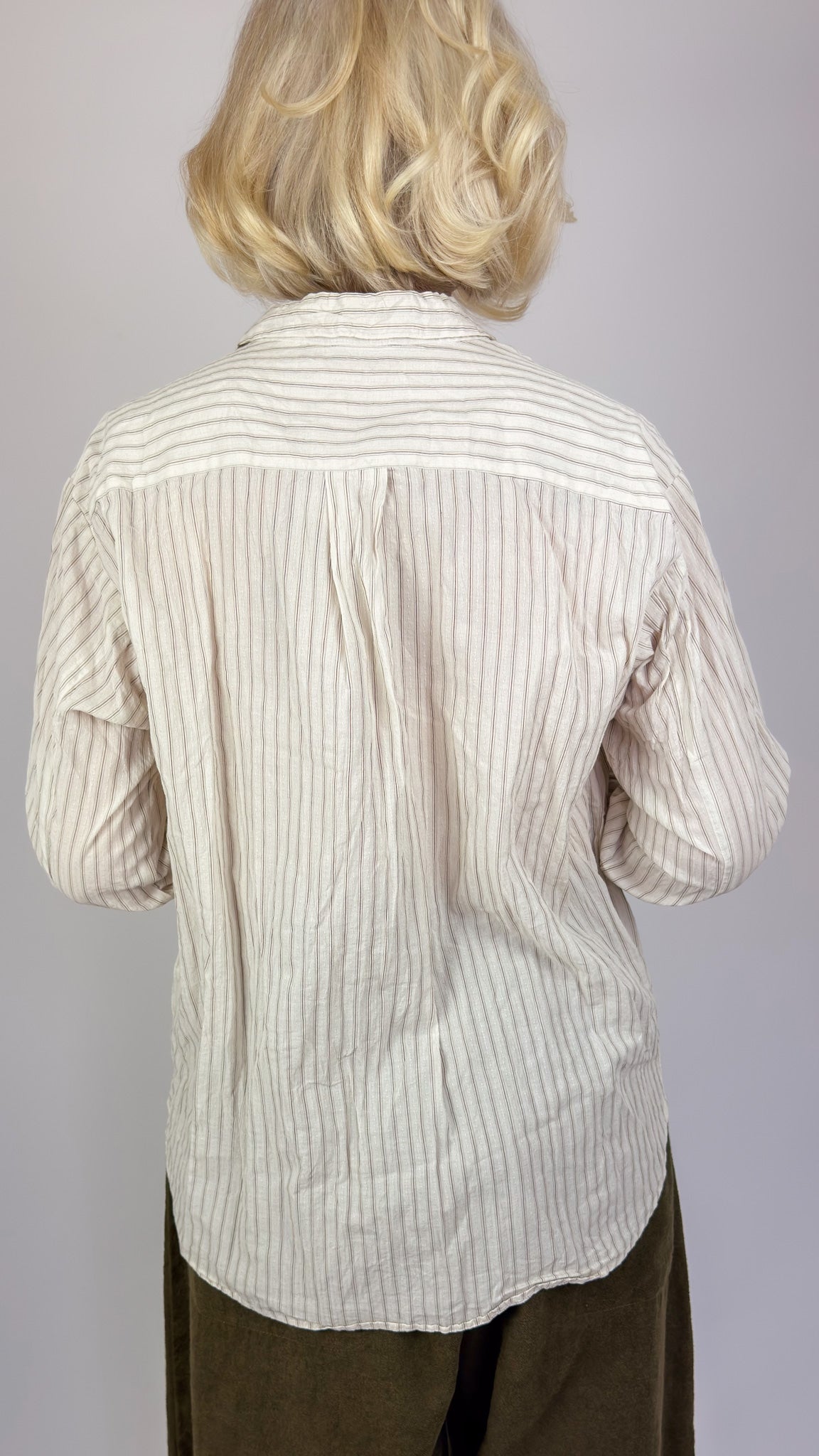 Pas De Calais 6855 Stripe Shirt Ivory