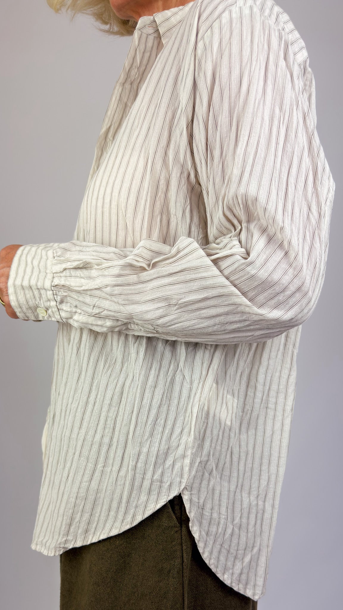 Pas De Calais 6855 Stripe Shirt Ivory