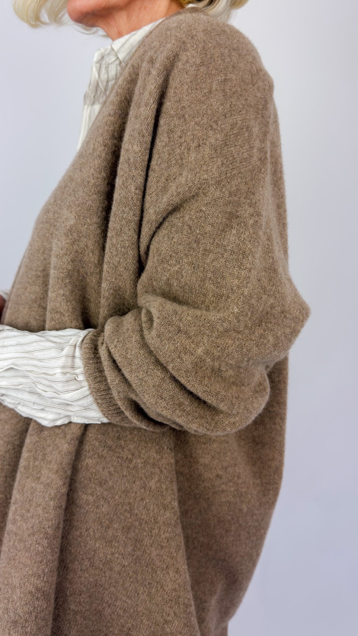 Pas De Calais 2707 Haori Cardigan Brown