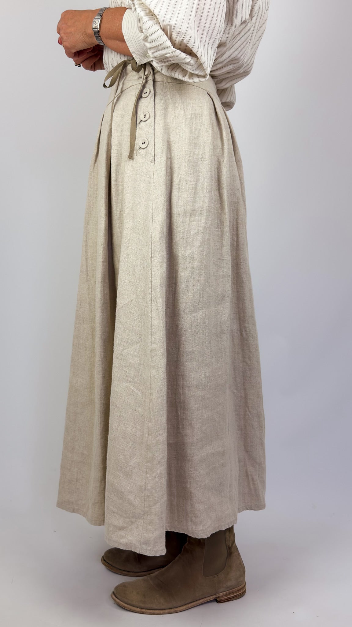 Pas De Calais 7492 Canvas Skirt Natural