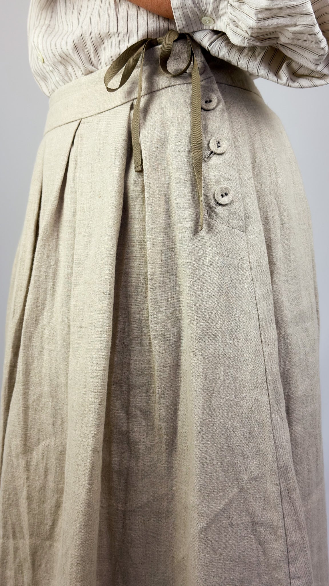 Pas De Calais 7492 Canvas Skirt Natural