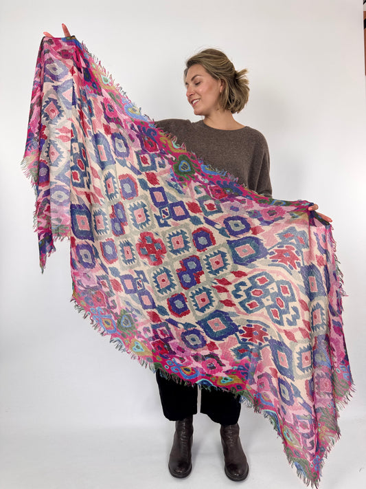 Jo Edwards Pink Sachets Scarf