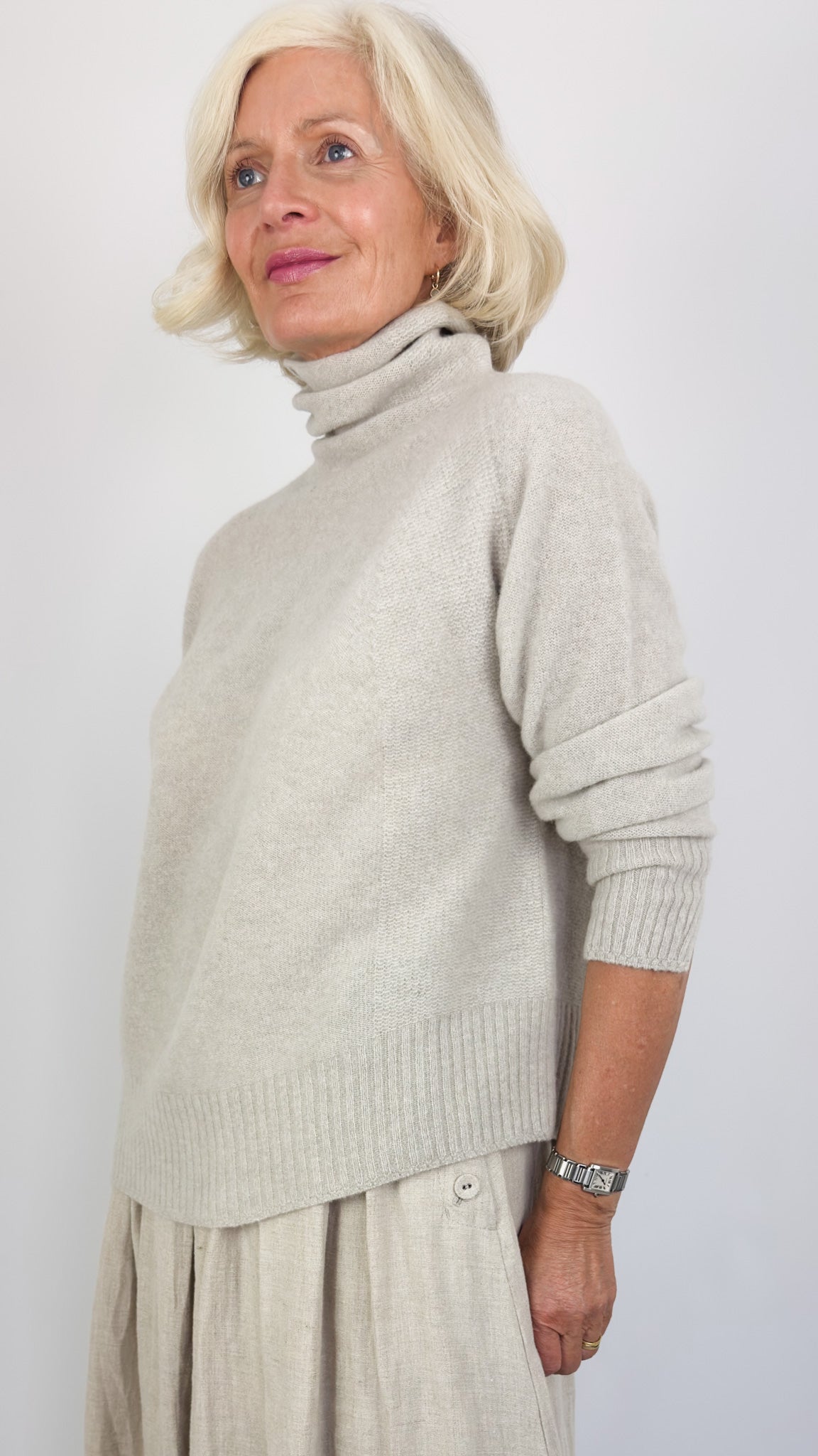 Pas De Calais 2705 Turtleneck Jumper Greige