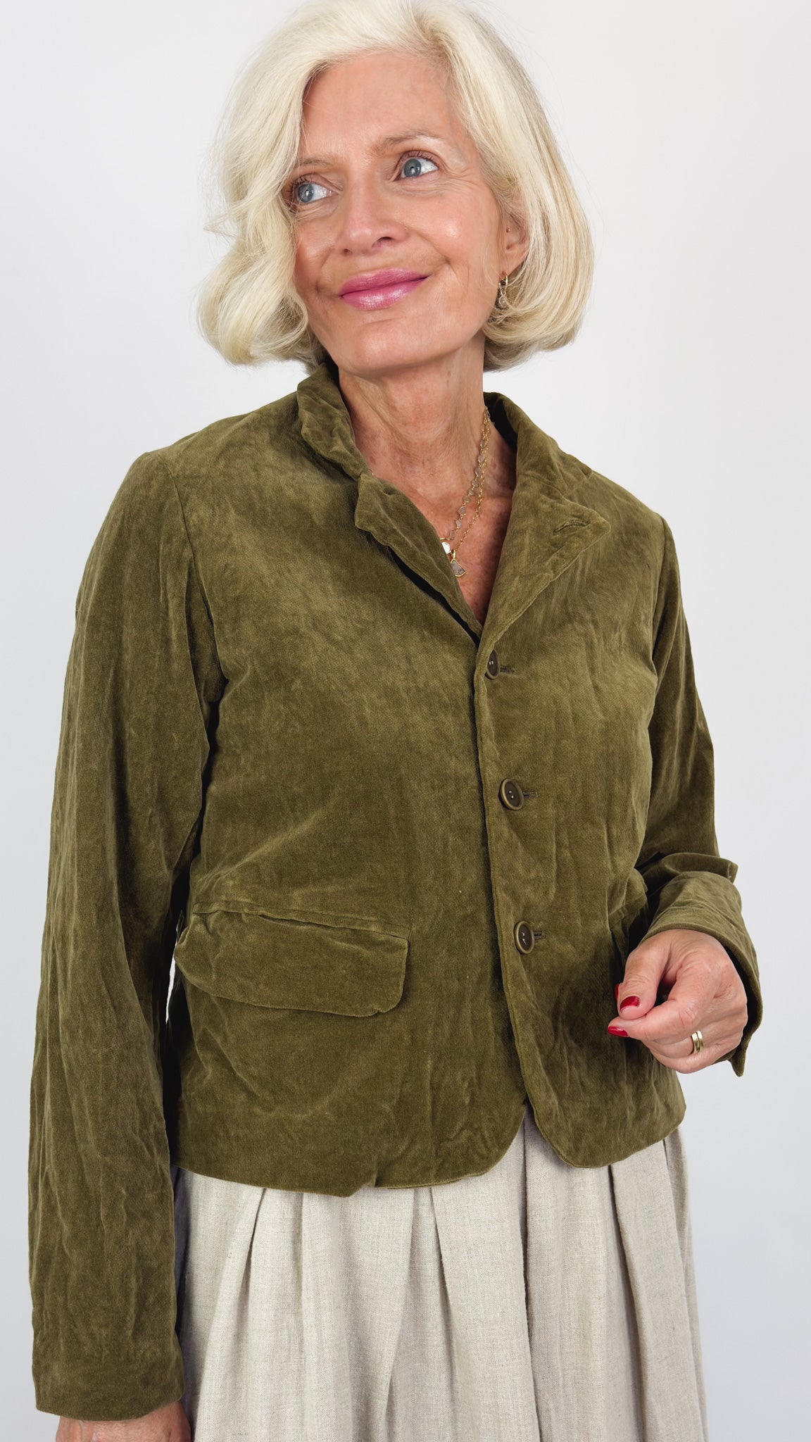 Pas De Calais 3471 Tailored Jacket Khaki