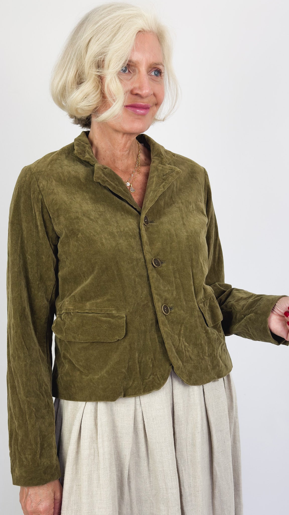 Pas De Calais 3471 Tailored Jacket Khaki