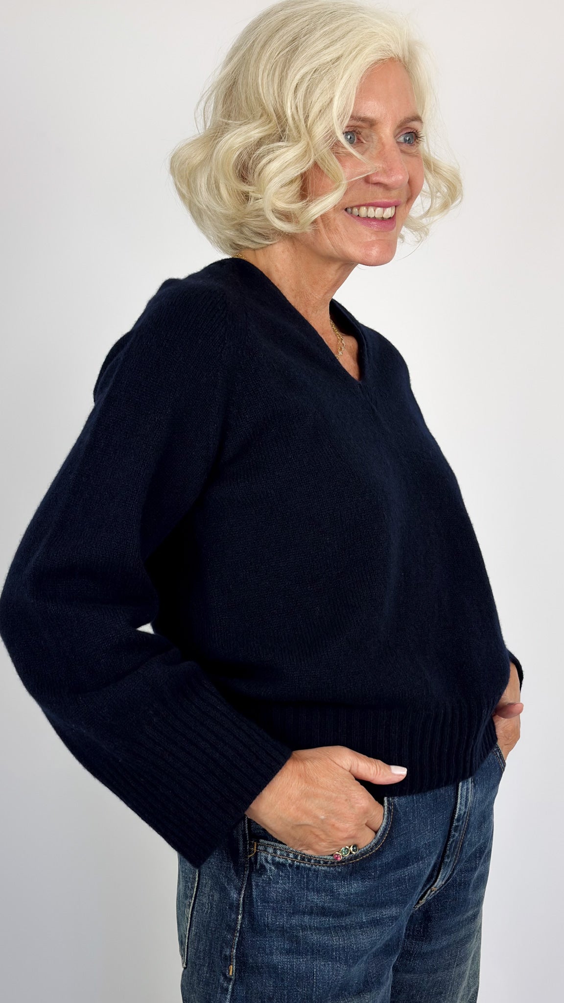 Cordelia James Fran Jumper Nero/Navy