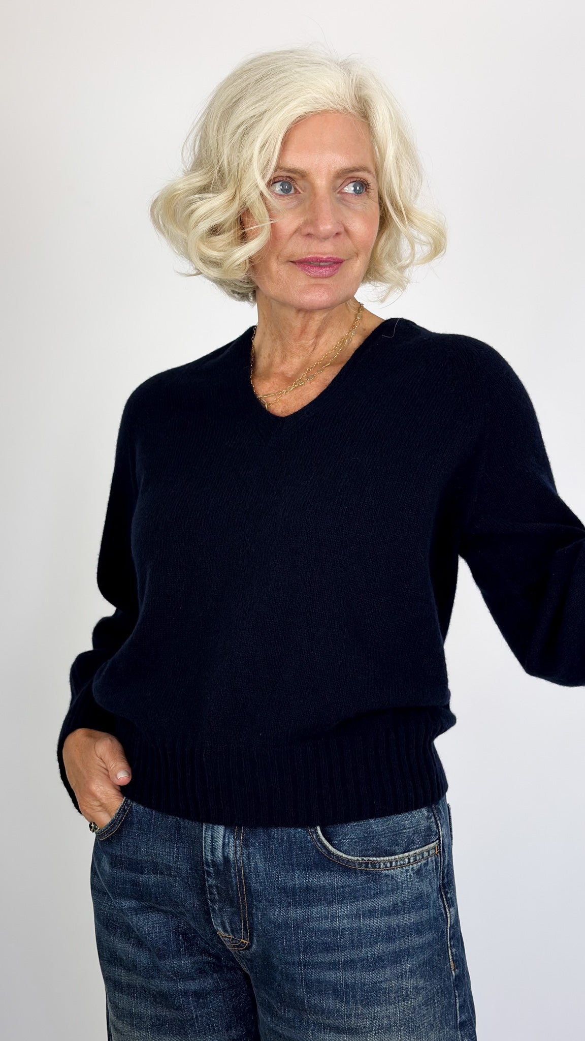 Cordelia James Fran Jumper Nero/Navy